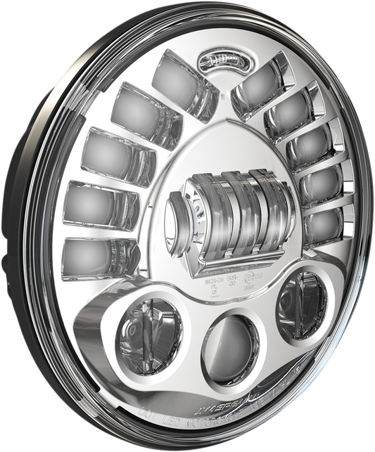 Custom Dynamics 7" Chrome Probeam Adaptive Pedestal Mount LED Headlight