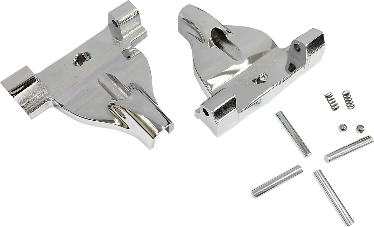 Drag Specialties Chrome Passenger Floorboard Mounts for 2018-2023 Harley Softail