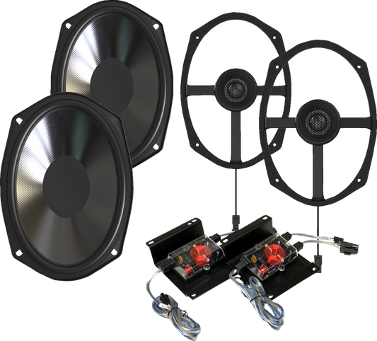Wild Boar Audio Saddlebag Speakers 300w 4 Ohm for 2014-2023 Harley Touring
