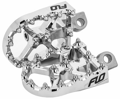 Flo Chrome BMX Style Motorcycle Footpegs 55-20 Harley Dyna Touring Softail FLHX