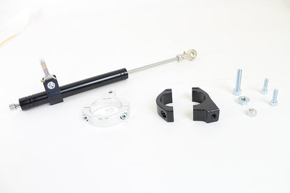 VTwin Black 49mm Front Fork Steering Damper Kit 2006-2017 Harley Davidson Dyna