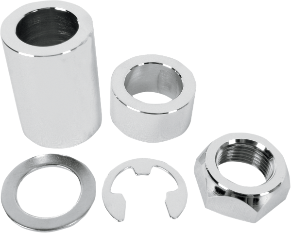 Colony Chrome Rear Axle Space & Nut Kit 08-17 Harley Davidson Dyna FXDB FXDL