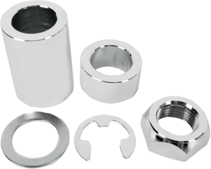 Colony Chrome Rear Axle Space & Nut Kit 08-17 Harley Davidson Dyna FXDB FXDL