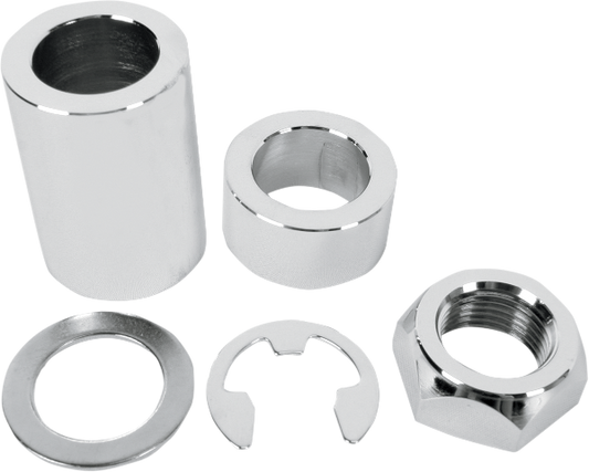 Colony Chrome Rear Axle Space & Nut Kit 08-17 Harley Davidson Dyna FXDB FXDL