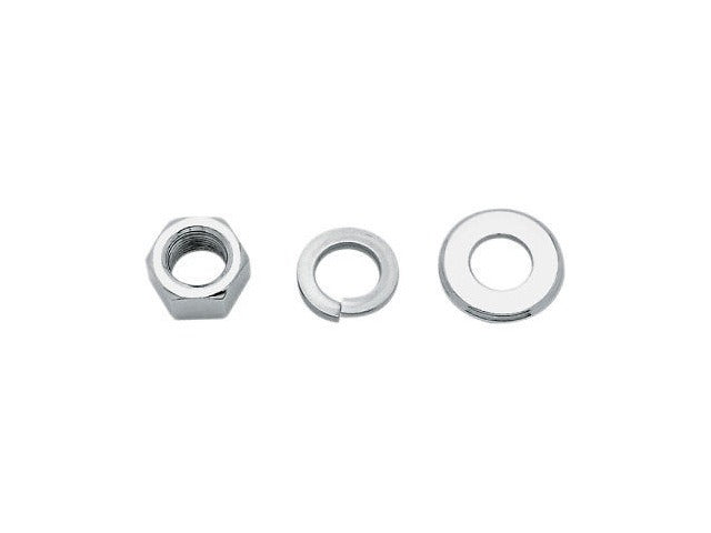 Colony Chrome Front Axle Nut & Washer Kit for 1973-2006 Harley Dyna Sportster