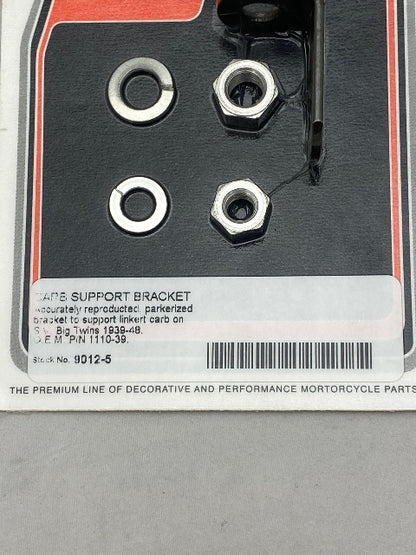 Colony Black Linkert Carburetor Support Bracket for 1939-48 Harley Knucklehead