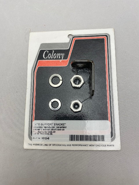 Colony Black Linkert Carburetor Support Bracket for 1939-48 Harley Knucklehead