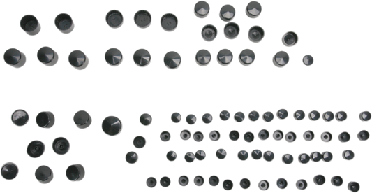 Drag Specialties Black Standard Engine Bolt Cover Kit 99-05 Harley FXD Dyna FXDL