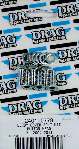 Drag Specialties Chrome Derby Cover Bolt Kit for 2004-2021 Harley Sportster