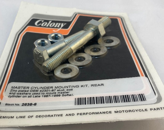 Colony Rear Master Cylinder Mounting Kit fits 1987-1999 Harley Softail Heritage