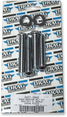 Drag Specialties Chrome Sportster Shock Mounting Kit 2004-2017 Harley Sportster