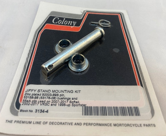 Colony Jiffy Kickstand Mounting Kit for 1998-2022 Harley V-Rod Softail Sportster