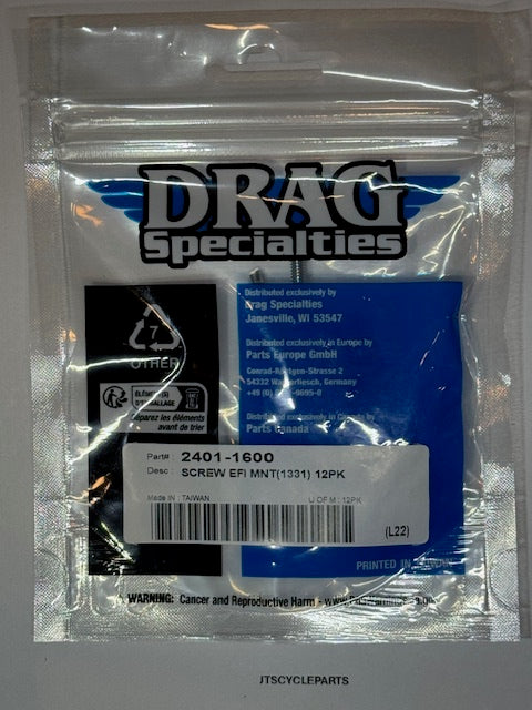 Drag Specialties 12 Pack Fuel Pump Top Plate Zinc Screws 2004-2017 Harley Dyna
