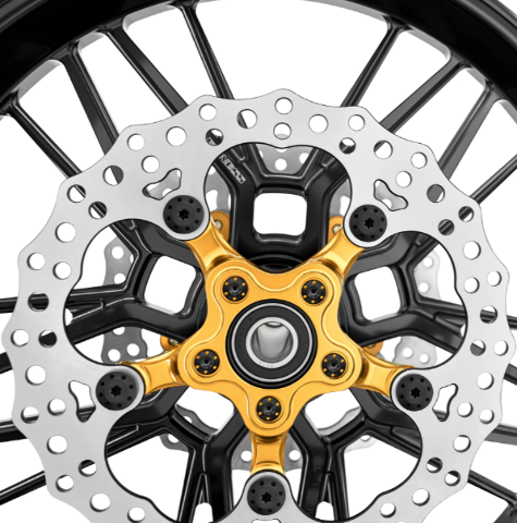 Arlen Ness Black Front Floating Brake Rotor Bolt Kit 2014-2025 Harley Indian