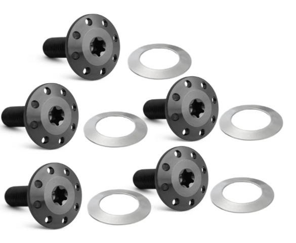 Arlen Ness Black Front Floating Brake Rotor Bolt Kit 2014-2025 Harley Indian