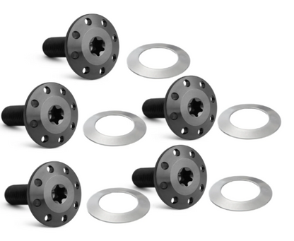 Arlen Ness Black Front Floating Brake Rotor Bolt Kit 2014-2025 Harley Indian