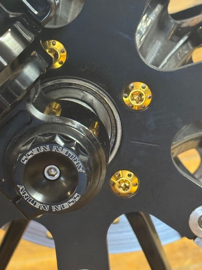 Arlen Ness Gold 5/16"-18 x 7/8" Front Hub-Mount Brake Rotor Bolt Kit for Harley