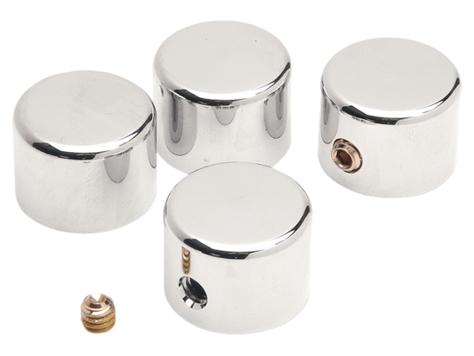 Drag Specialties 4 Pack Chrome Head Bolt Covers for 1986-2021 Harley Davidson