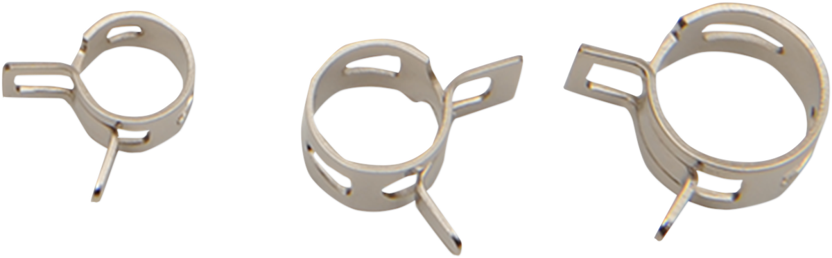 Drag Specialties Chrome 100 Pack Hose Spring Clamp Assortment for Harley