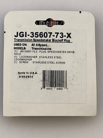 James Gasket 4 Speed Transmission Speedometer Block Off Plug fits 1948-80 Harley