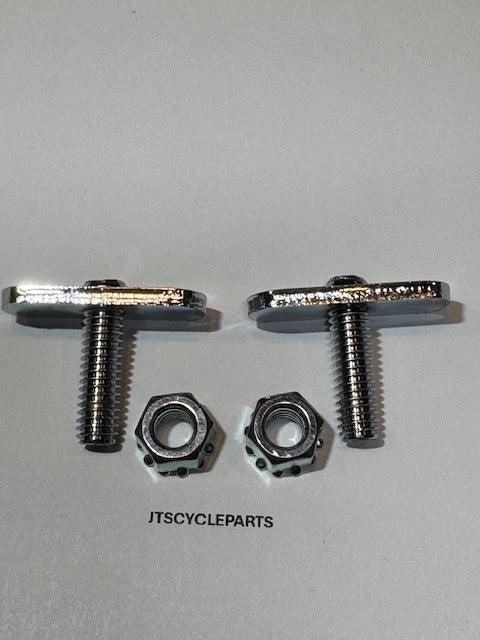 Drag Specialties Sliver Pair 1" Motorcycle Exhaust Muffler T Bolts for Harley