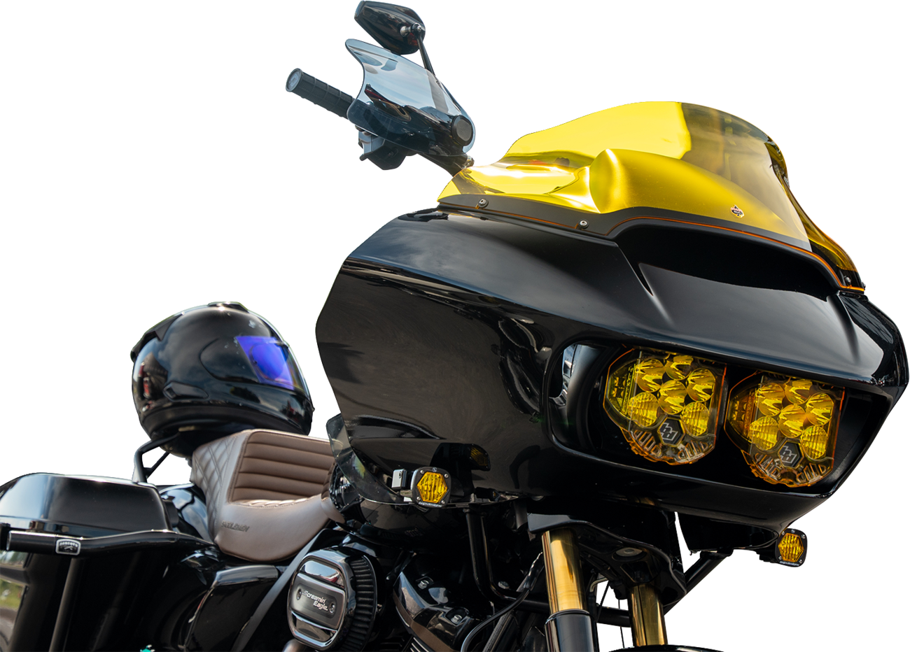 Klock Werks Flare Dark Smoke Hand Guards fits 1982-2025 Harley Cable Clutch