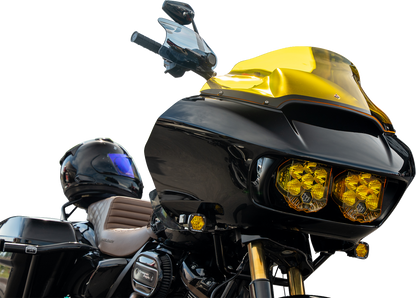 Klock Werks Flare Dark Smoke Hand Guards fits 1982-2025 Harley Cable Clutch