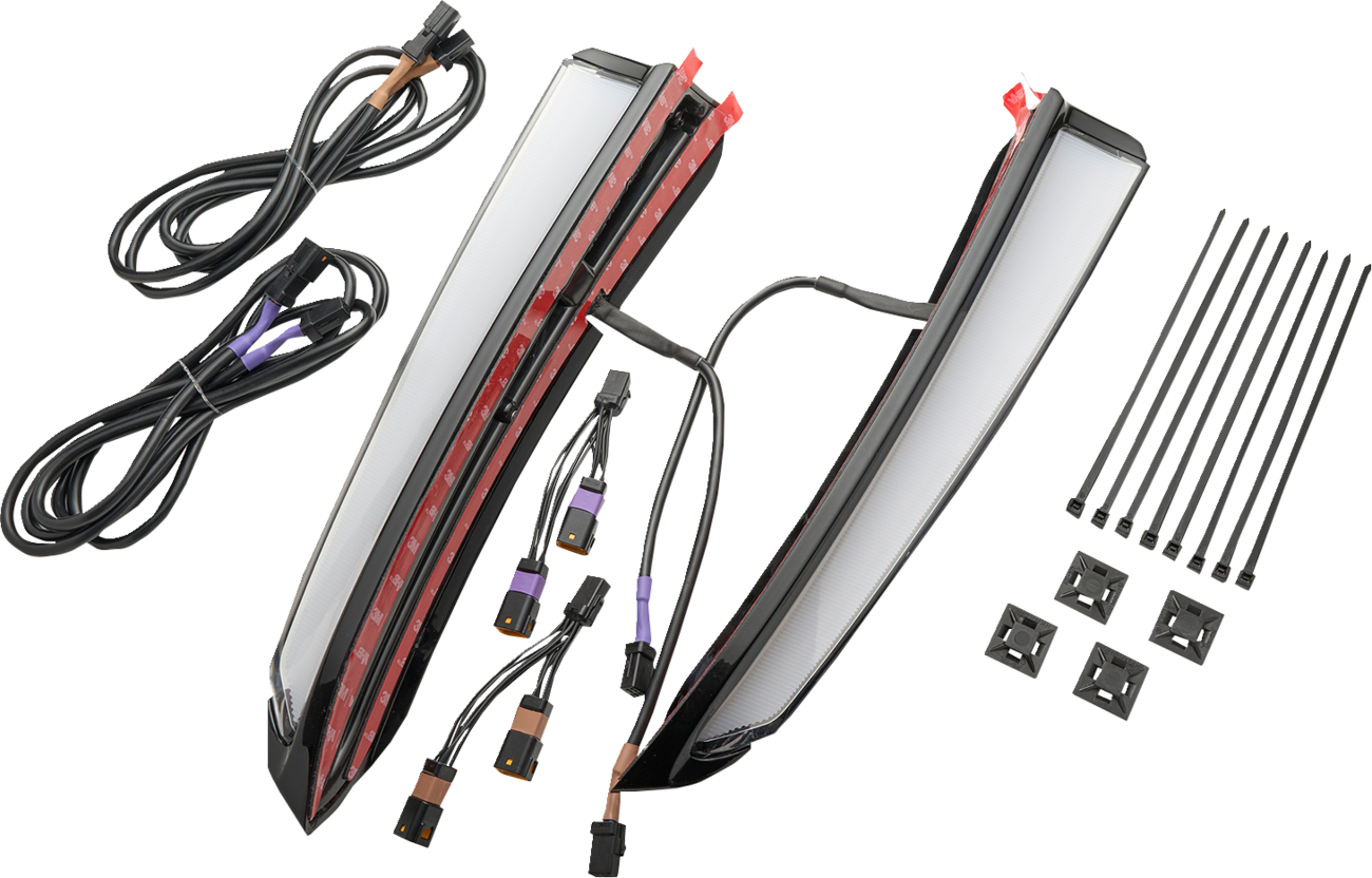 Ciro Black Winglet Fairing Light Kit fits 2023-2026 Harley Road Glide 42501