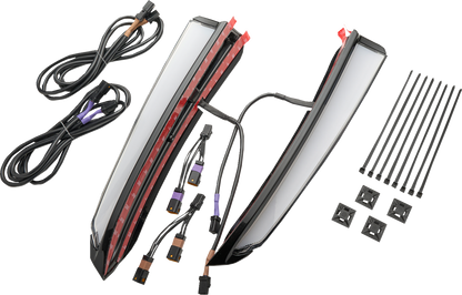 Ciro Black Winglet Fairing Light Kit fits 2023-2026 Harley Road Glide 42501