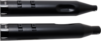 S&S MK45 Tracer Black Slip on Mufflers for 2017-2024 Harley Touring M8 550-0670