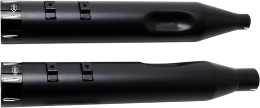 S&S MK45 Tracer Black Slip on Mufflers for 2017-2024 Harley Touring M8 550-0670