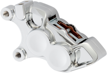 Arlen Ness Chrome 4-Piston Front Left Brake Caliper fits 2006-2025 Harley 11.8"