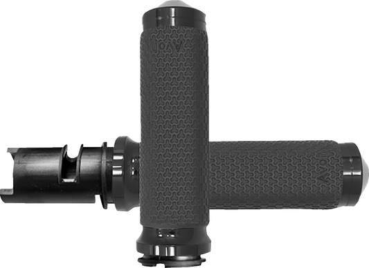 Avon Memory Foam Black TBW Handlebar Grips for 2023-2025 Harley Touring Softail