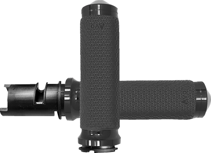 Avon Memory Foam Black TBW Handlebar Grips for 2023-2025 Harley Touring Softail
