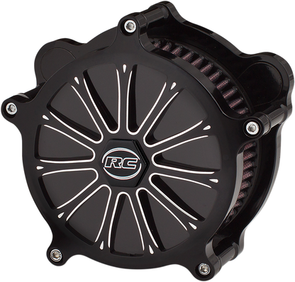 RC Components Black Exile Air Filter Cleaner Kit 1999-17 Harley Touring Softail
