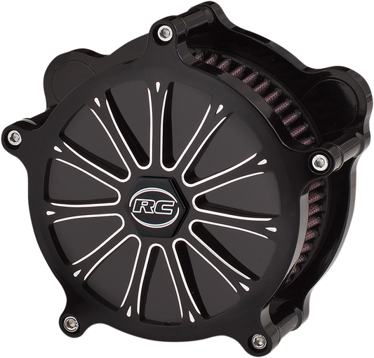 RC Components Black Exile Air Filter Cleaner Kit 1999-17 Harley Touring Softail