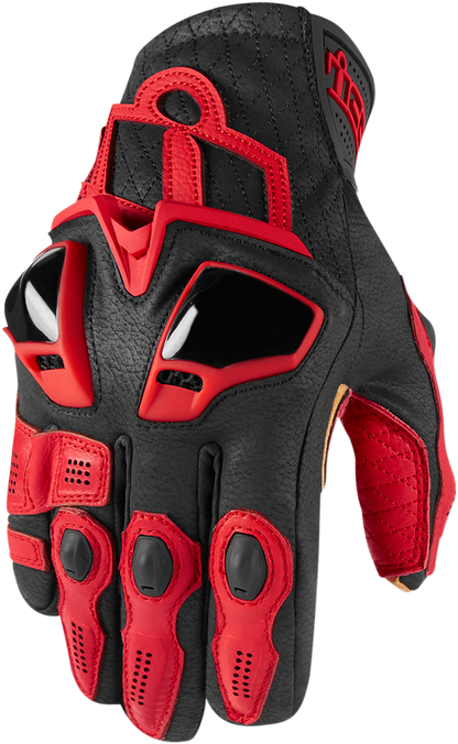 Icon Mens Hypersport Leather Dual Sport Motorcycle Riding Street Racing Gloves