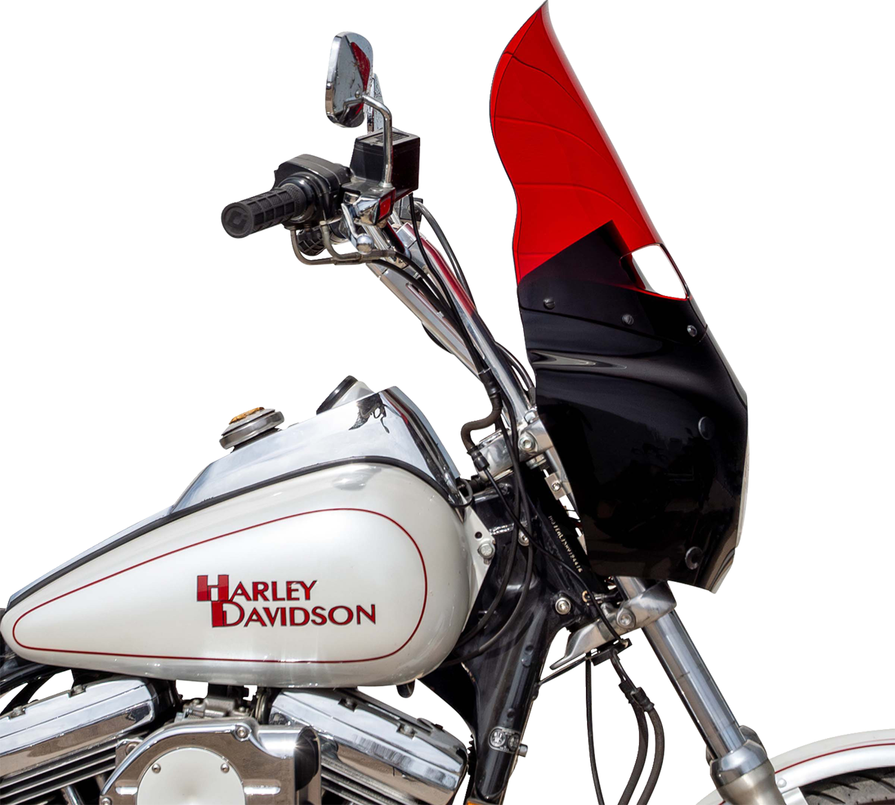 Klock Werks 15" Kolor Flare Red Road Warrior Fairing Motorcycle Windshield