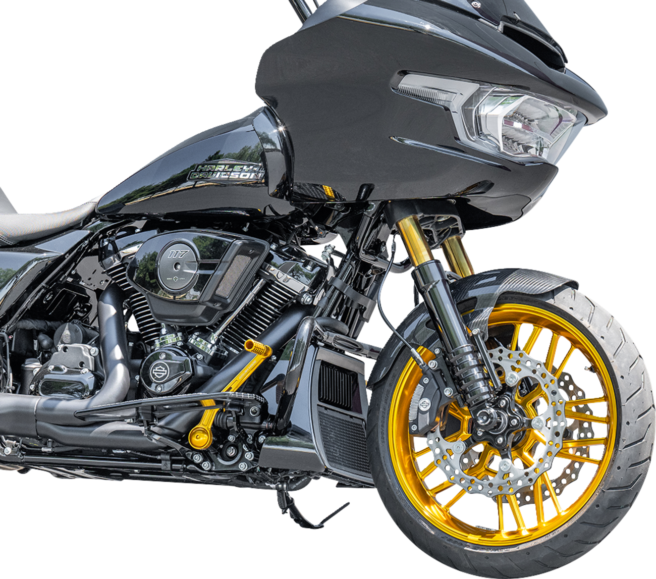 Arlen Ness Carbon Fiber 19" Cafe Front Fender for 2023-2024 Harley Touring FLTR