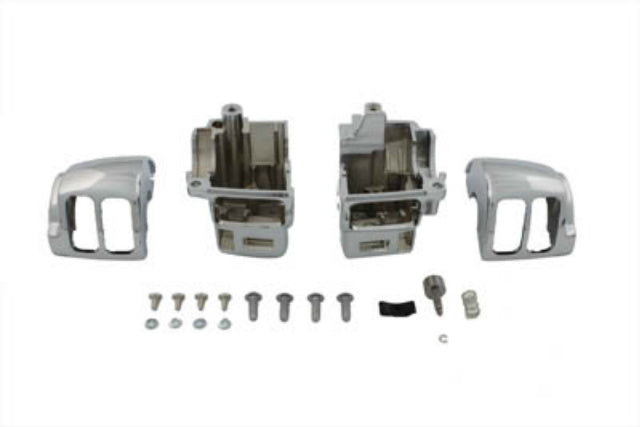 Vtwin Chrome Handlebar Switch Housing Kit 1996-2013 Harley Davidson Touring FLHR