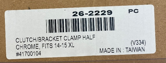 Vtwin Chrome Clutch Brake Master Cylinder Half Clamp 2014-2022 Harley Sportster