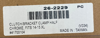 Vtwin Chrome Clutch Brake Master Cylinder Half Clamp 2014-2022 Harley Sportster
