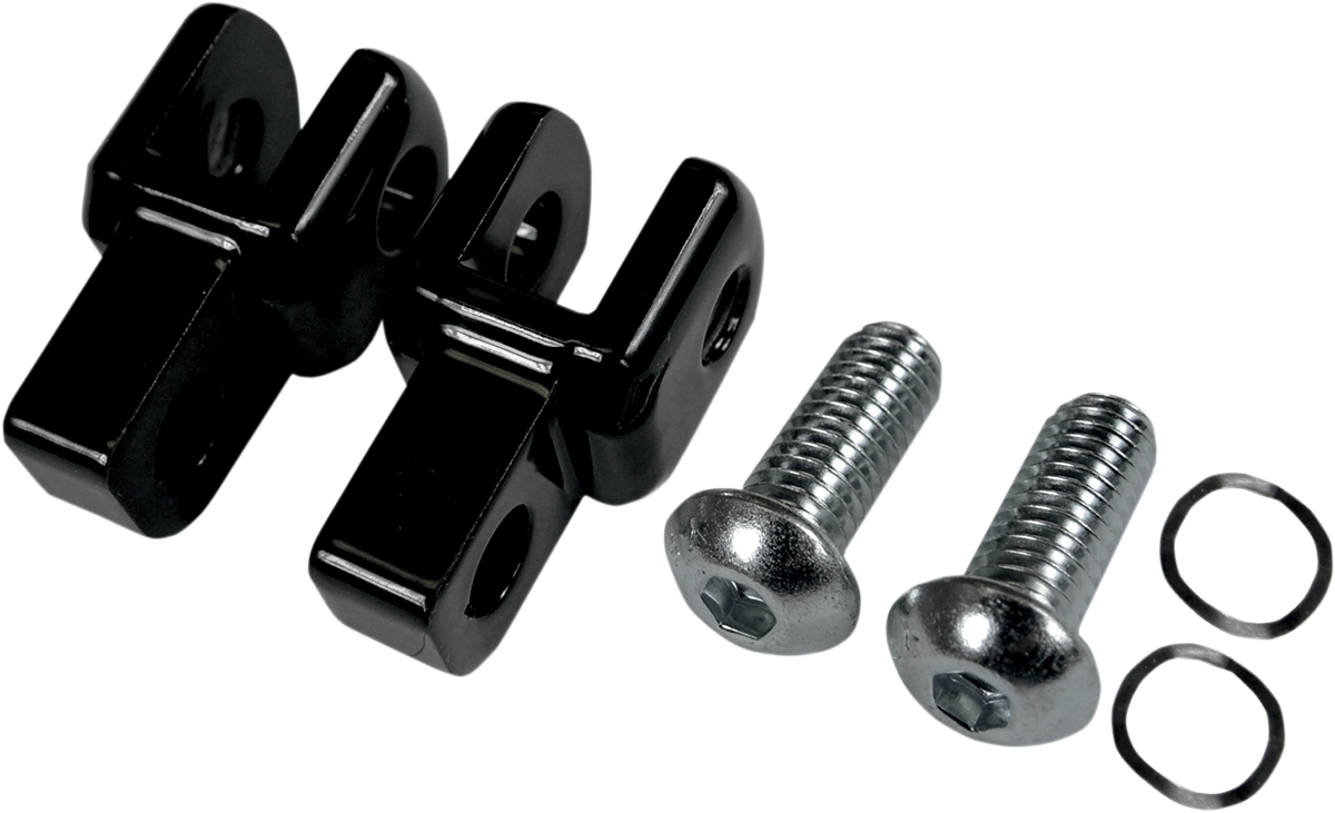 La Choppers Black Pair Motorcycle Footpeg Relocation Clevis Kit Harley Davidson