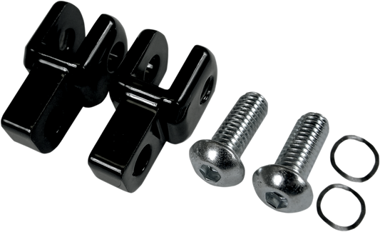 La Choppers Black Pair Motorcycle Footpeg Relocation Clevis Kit Harley Davidson
