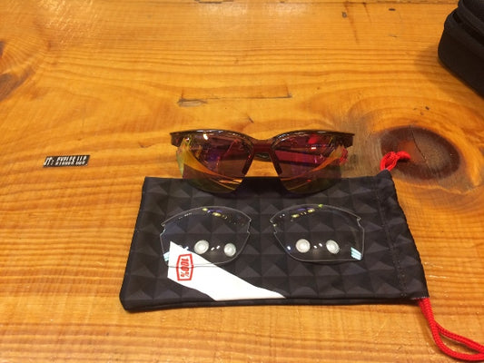 100% Unisex Sportcoupe Translucent Mirror Lens Dual Sport Wrap Around Sunglasses