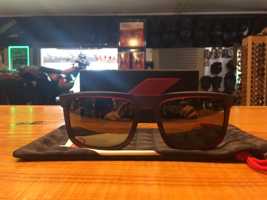 100% Blake Rootbeer Unisex Single Flash Gold Lens Dual Sport Sunglasses