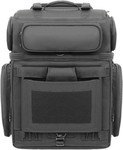 Saddlemen Black Textile BR3400 Tactical Sissy Bar Bag for Harley Davidson