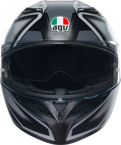 AGV K3 Compound Gray Unisex Adult Motorcycle Street Riding Full Face Helmet