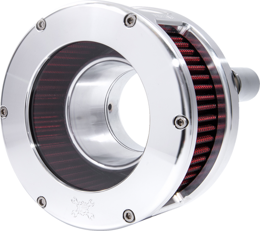 Feuling BA Series Clear Raw Red Air Cleaner Kit 2017-2024 Harley Touring Softail