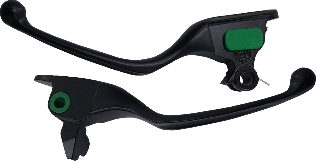 Drag Specialties Wide Blade Black Handlebar Lever Set 2021-2023 Harley Touring